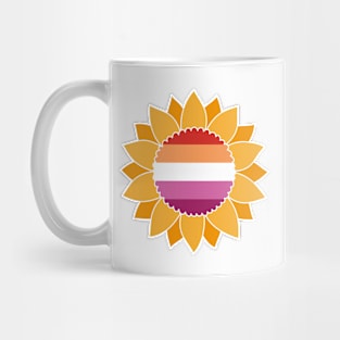 LGBTQ Sunflower Progressive Pride Lesbian Flag Mug